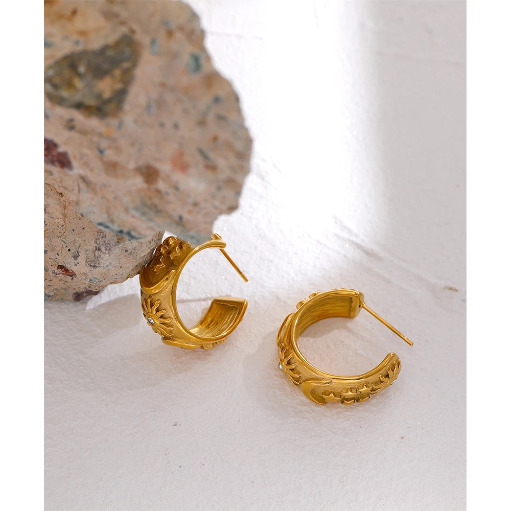 Celestial Hoop Earrings